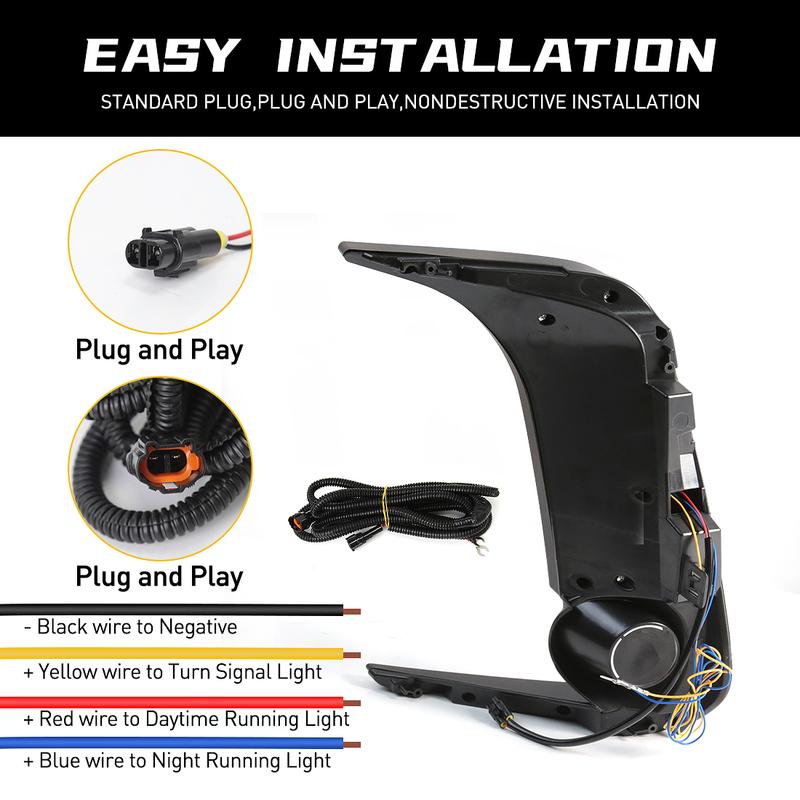 For Toyota Corolla     LED DRL Daytime Running Lights Car Fog Lamps Turn Signal Front Bumper White Yellow Blue