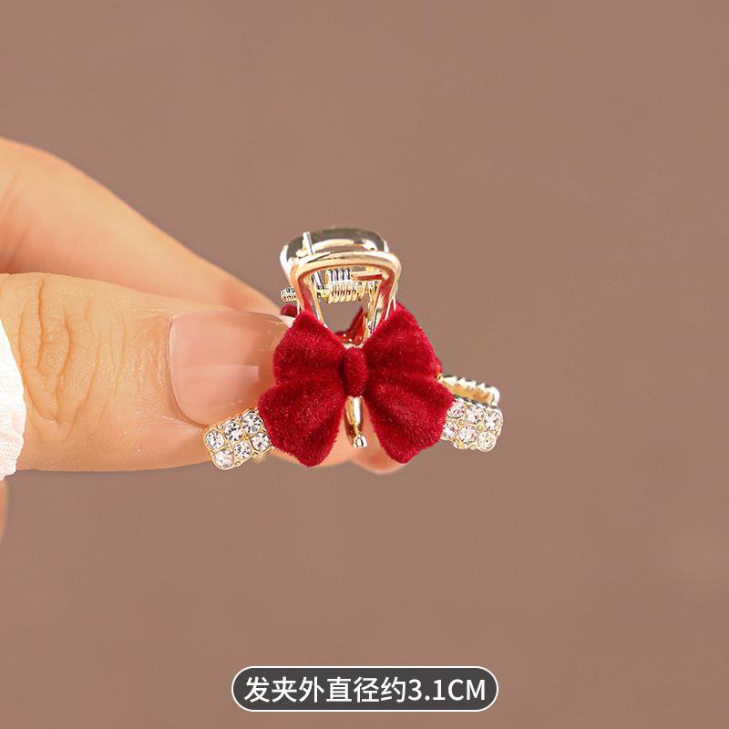 Floare Trandafir Roșu Clamă Mică de Păr Floare Trandafir cu Stras Clip Prindere Accesorii de Păr de Zână Femeie Frunte Păr Rupt Breton Clip Articole de Păr