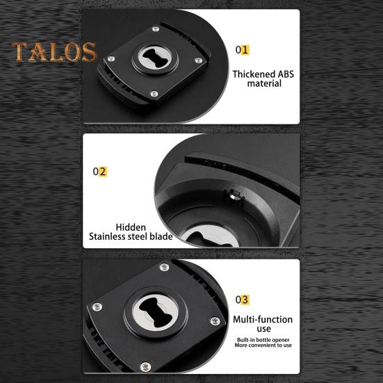 Flaskeåpner i rustfritt stål Multi-Purpose Kraftig bokslokkfjernerverktøy for brus Øl Vin Enkel å bære Kjøkken Gadget