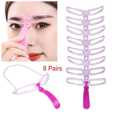 New Beauty Reusable Shaping Template Brow Grooming Card Eyebrow Stencils Kit Eyebrow Definition