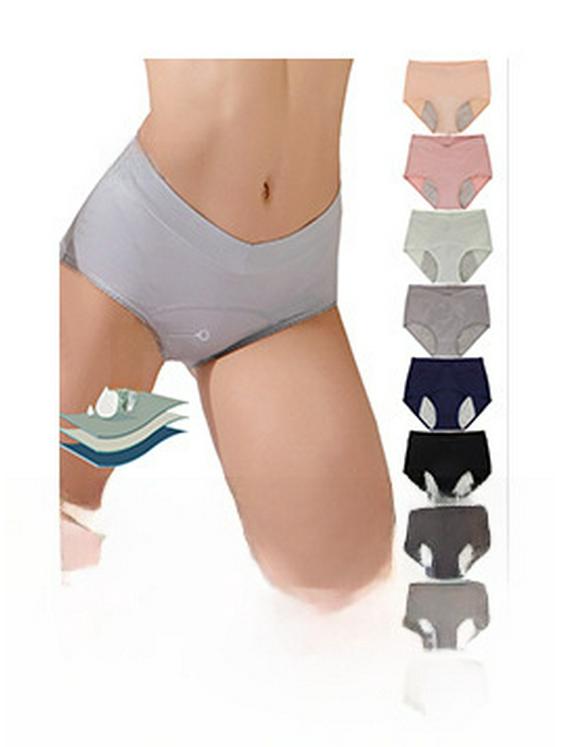 European and American Large Size Multi-Color Sexy Absorbent, Breathable, Leak-Proof Physiological Underwear