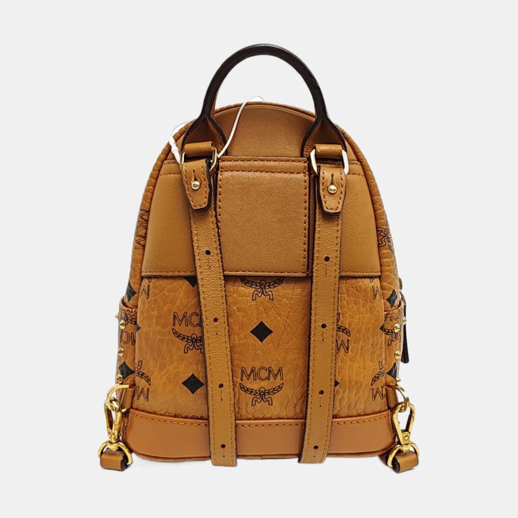 [Pre-Owned] Classic Studded Monogram Print Leather Mini Backpack - Good #A7KIIG