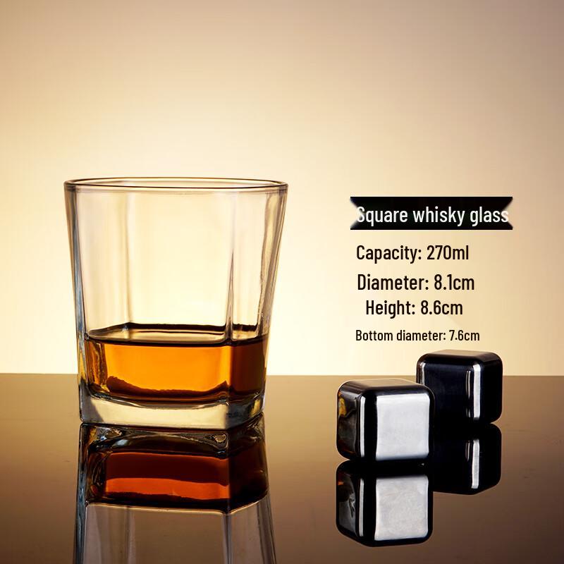 Shangqi Retro Carved Crystal Glass Whiskey & Cocktail Set