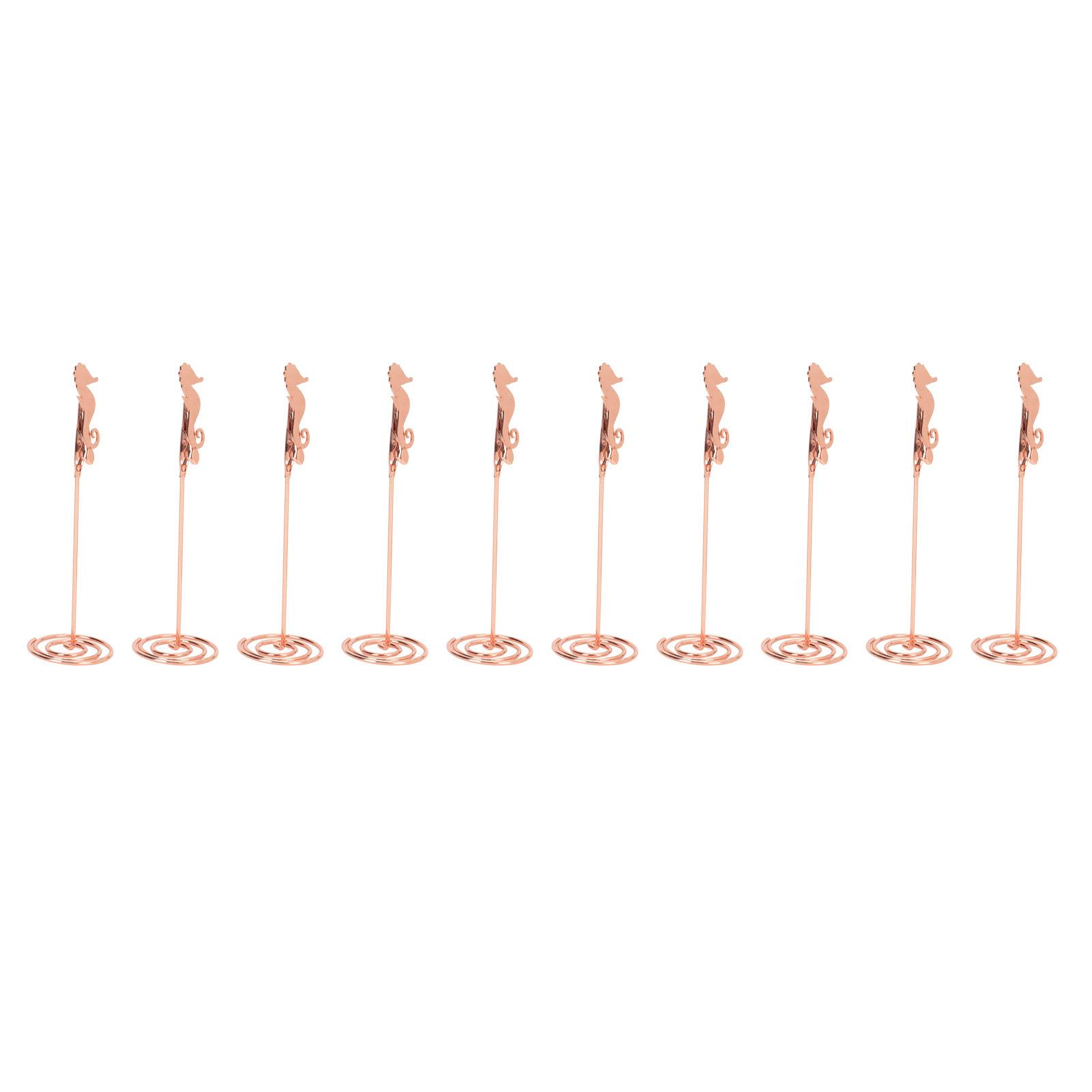 

10pcs Table Card Clip Holder Prevent Slip Decorative Metal Table Number Stand for Wedding Banquet Exhibition