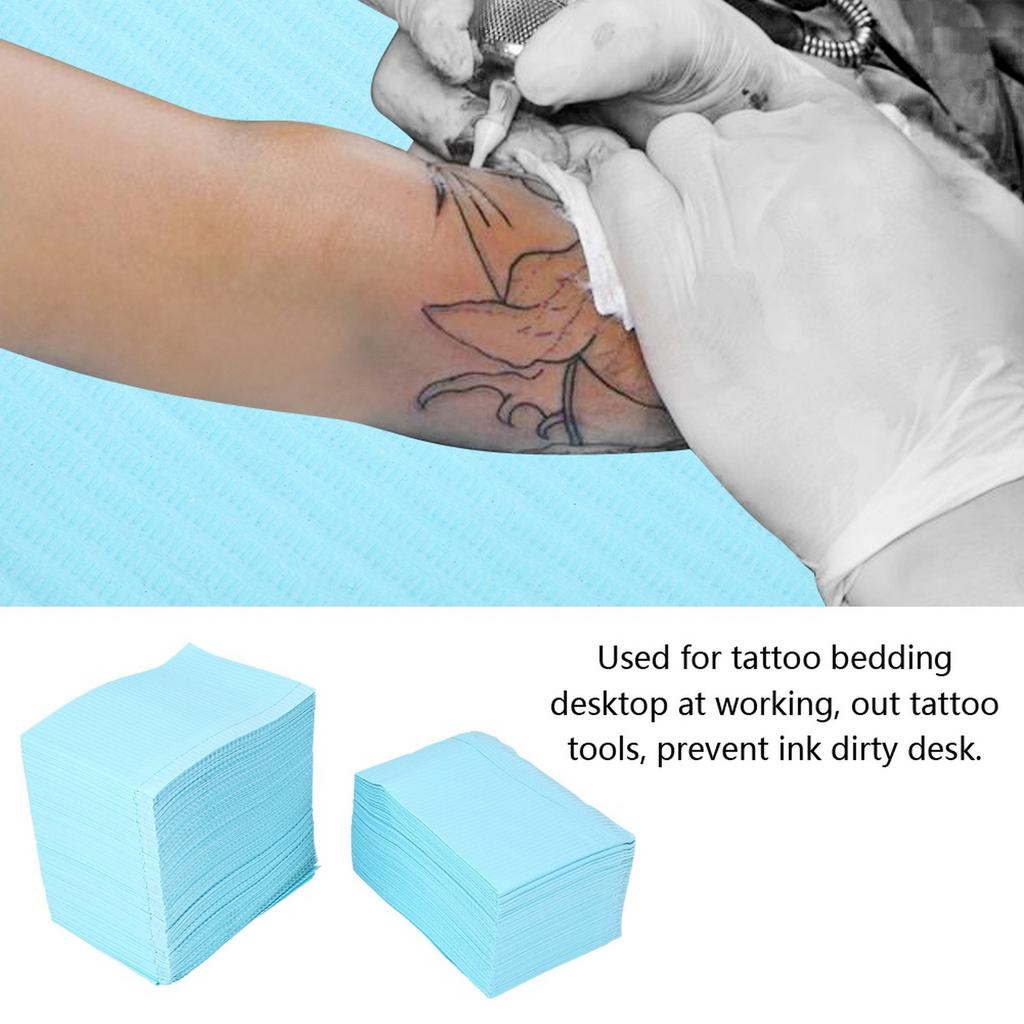Tappetini Impermeabili Usa e Getta Tovaglie Tappetini Pulizia Sottotappetini Strumenti Bellezza Tatuaggio Blu