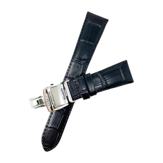 Seiko Time Lab Co., Ltd. SEIKO Watch Band Cowhide Calf Black Belt D Buckle Men's Watch Cloth (Care Set Included)