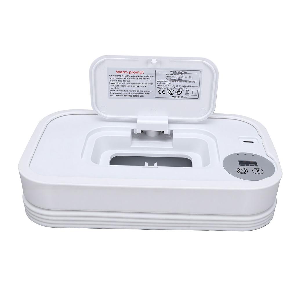 Baby Wipe Warmer Large Capacity Foldable Wipes Dispenser Fast Heating 3 Temperature Adjustment Levels for Home Car