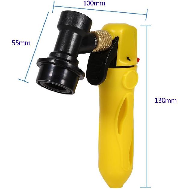Portable Keg Charger CO2 Injector Cornelius Corny Keg Charger with Ball Lock Draft Beer Dispenser Beer Wine Soda CO2 Charger for Homebrew Soda