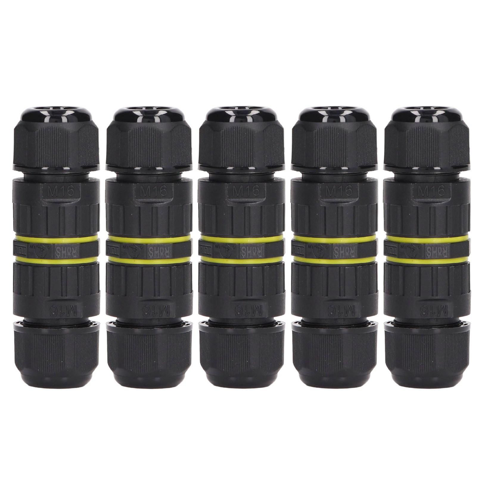 

5Pcs Outdoor Electrical Cable Connector IP68 Waterproof 3 Core Wire Connectors 710mm