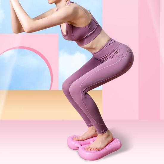 Inflatable Stepper Non-slip Yoga Balance Training Pedal Exerciser Mat Home Office Gym Workout Multi-Function Air Stepper Portable Fitness Equipment