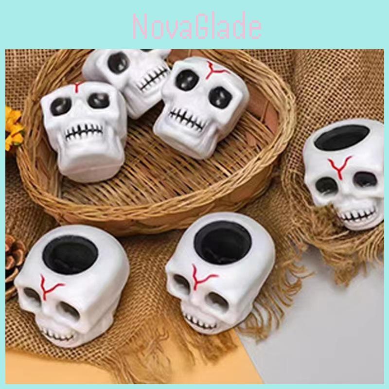 Unikalna Halloweenowa Czaszka Zabawka Antystresowa z Motywem Nietoperza dla Zabawy Relaksu i Gry