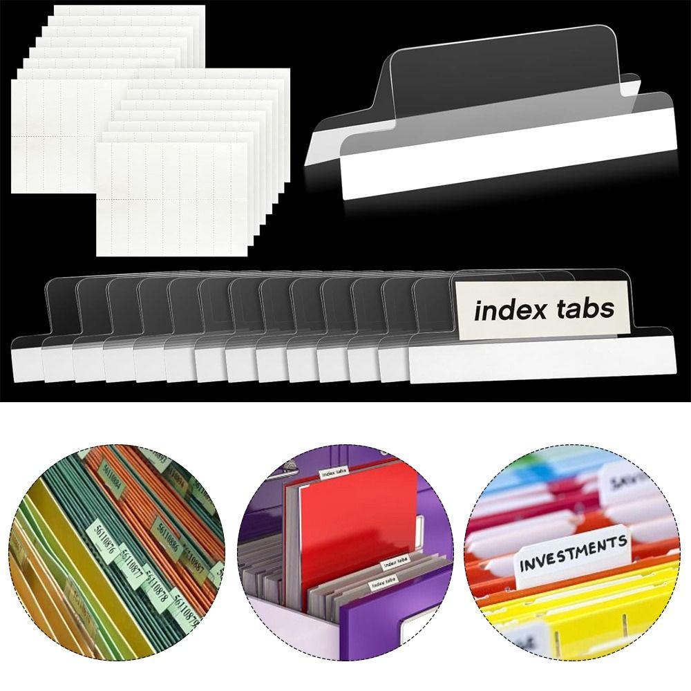 25pcs Index Label File Storage Folder Page Separation Self-adhesive Index Label  Paperwork