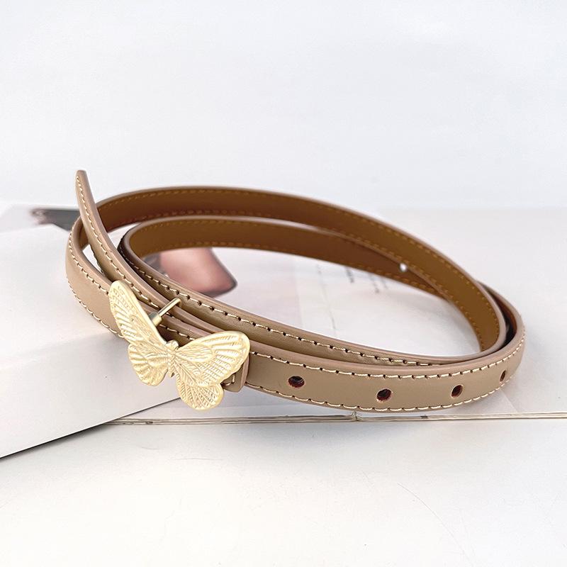 Fashion Womens Belts Pink Belt Elegant Gold Butterfly Buckle Belt Black Patent Leather Belts for Jeans Dresses