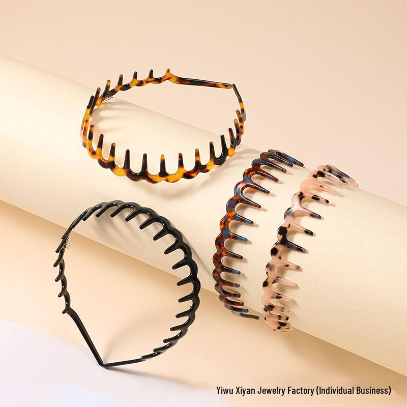 Vinegar Thickened U-Shaped Tooth Comb Headband for Women - Volumizing, Secure, Fluffy Hair Accessory