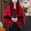 Knitted Plush Wraps Scarf Winter Warm Tassel Loose Shawl  for Evening Dresses Wedding