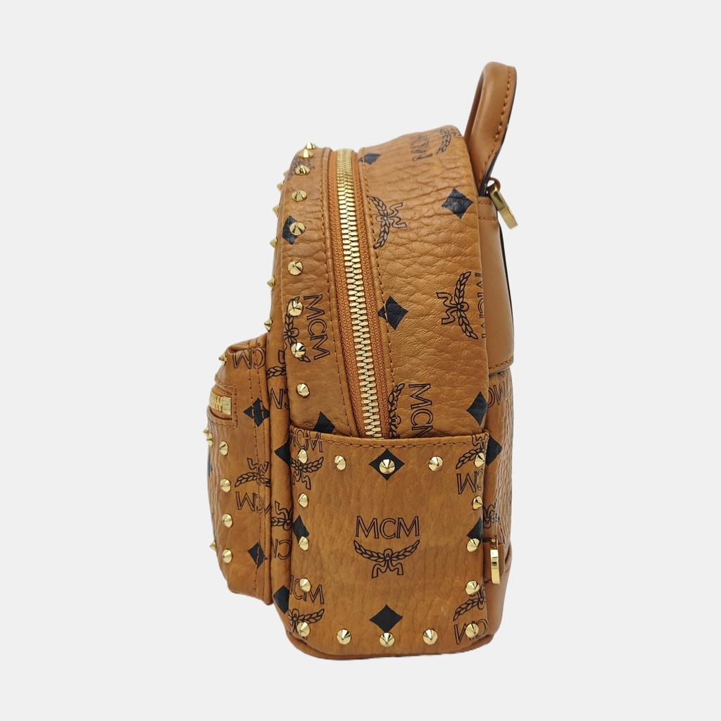 [Pre-Owned] Classic Studded Monogram Print Leather Mini Backpack - Good #V0KNW0
