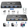 KVM Switcher HDTV-compatible 4K60Hz for Smooth Switching Between 2 Computers Sharing 1 Screen and USB3.0 Devices