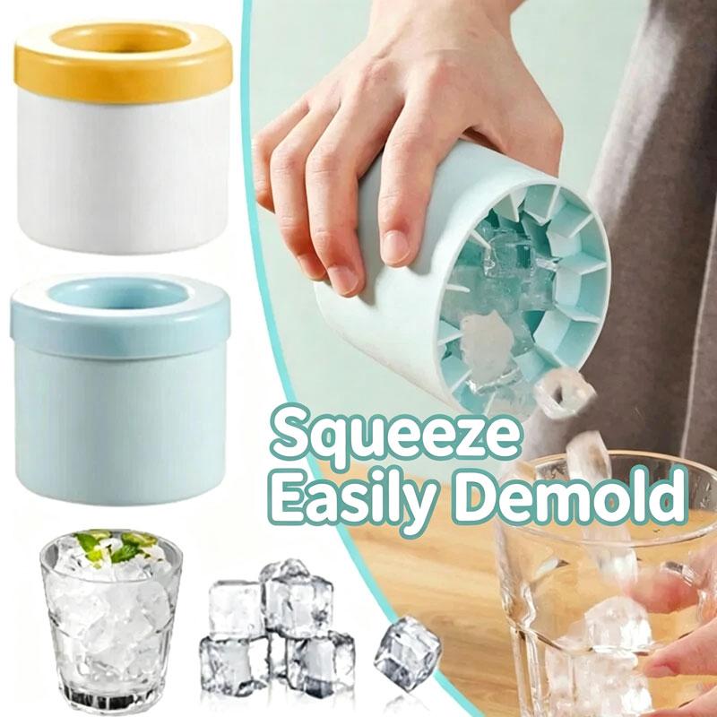 Silikonowa forma na kostki lodu okrągłe wiaderko z lodem letnie domowe DIY lodówka zamrożenie kostkarka do lodu kreatywna forma na kostki lodu Barware Tools