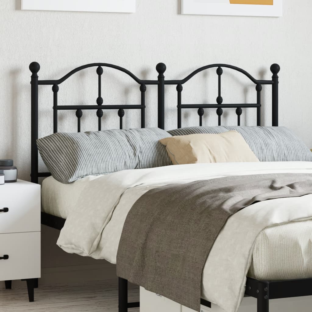 Replacement Headboard Metal Black 120 Cm