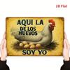 Vintage Rooster Metal Tin Sign Wall Art, Farmhouse Decorative Gift