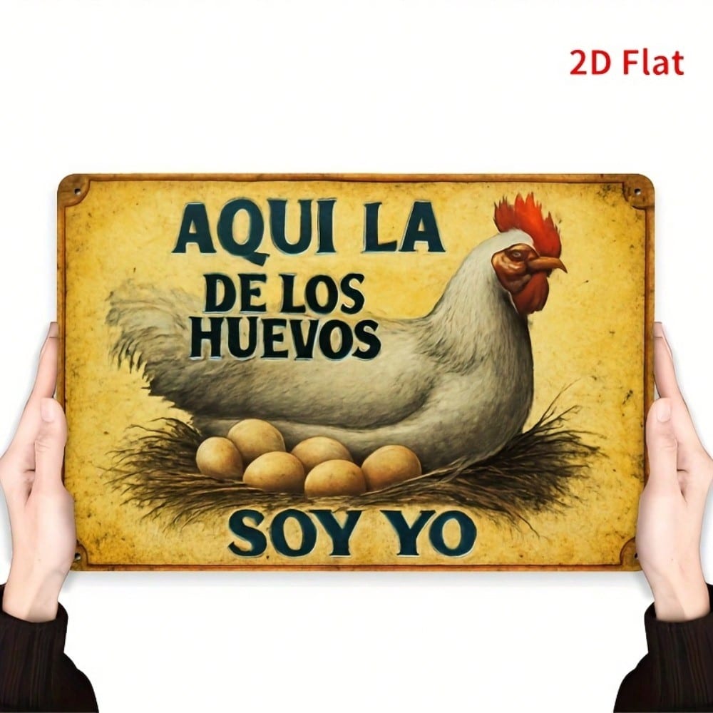 Vintage Rooster Metal Tin Sign Wall Art, Farmhouse Decorative Gift
