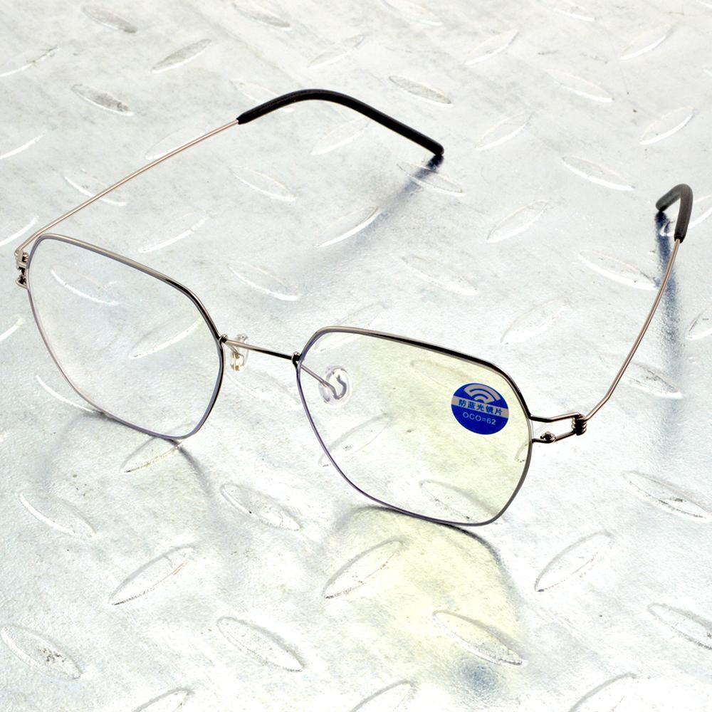 

Titanium Alloy Polygon Retro Screwless Handmade Comfort Nose Pads Optical Glasses Frame Eyeglasses Eyeframe Eyewear L сірий