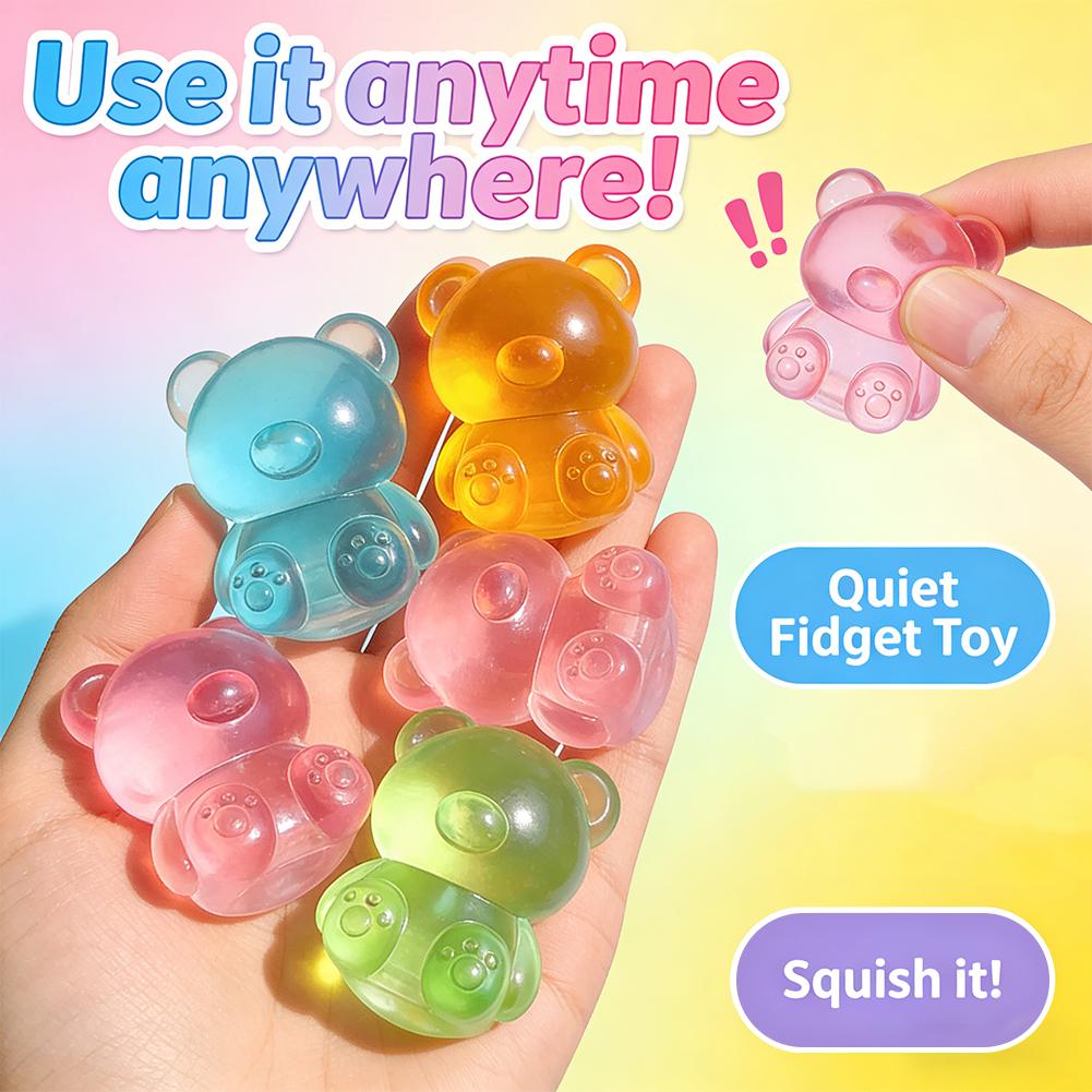 Cute Bear Maltose Stress-relieving Toy Colorful Sensory Toy Creative New Item Desk Decoration Stress Relief Doll Party Gifts
