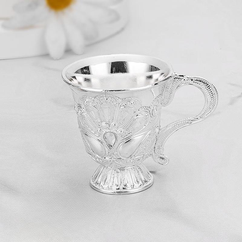LISM Handmade Peacock Design Liquor Cup Set
