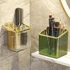 Elegant Wall-Mounted Bathroom Organizer for Toothbrush, Toothpaste, and Comb