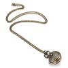 Retro Ball Metal Steampunk Quartz Necklace Pendant Chain Small Pocket Watch