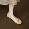Women Flats Square Head Bow-knot Ballet Flats for Women Solid Color Soft Sole Slip-on Comfortable Shoes New Women's Flats 2024