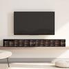 Set of 2 CD Media Display Shelf Unit Tower Rack with Adjustable Shelves, High Gloss Black