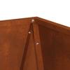 Rustic Planter Box 40 X 40 X 75 Cm Weatherproof Steel