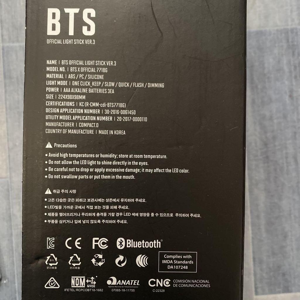 [USED] N3079 BTS Official Light Stick AmiBomb Special Edition