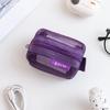 Large Capacity Mesh Zipper Bag for Coins, Keys, Cables, Earphones, and Phone Accessories