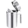 Oil Can Stainless Steel Olive Oil Dispensers Bottle, 550ML Oil Dispenser Pot Leak Proof Oil Salad Storage Oil Bottles Oil Container with Lid for