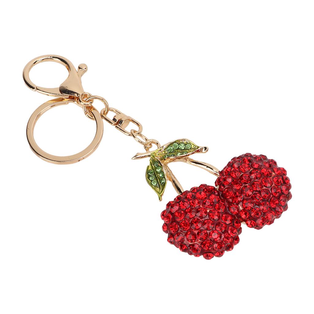 Cherry Keychain Cherry Shape Cute Fashion Car Keychain with Key Rings Hook Cute Keychain for