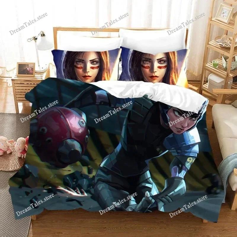 3D Print Movie ALITA Pattern Bedding Set Boys Girls Twin Queen King Size Duvet Cover Pillowcase Bed Boys Adult Home Textile