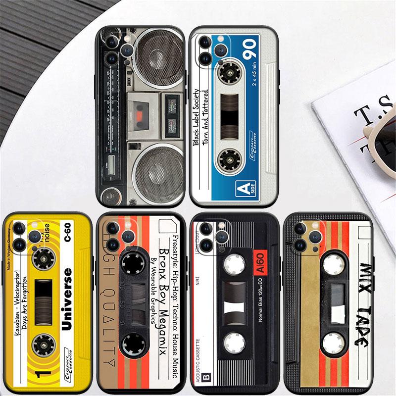 Vintage Boombox Tape Phone Case for Samsung Galaxy A52S A53 A55 A56 A70 A71 A72 A73 F06 F16 F56 S10e S10 S10+ Plus