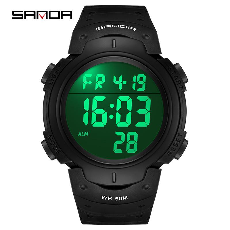 Sanda Creative Astronaut Multifunctional Sports Watch - Luminous and Trendy Alarm Clock