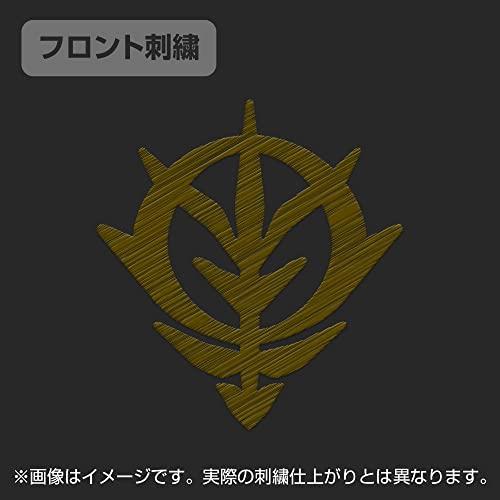 Nijigen Cospa Mobile Suit Gundam Zeon Earth Forces Embroidered Polo Shirt, Black, Size L, Cotton and Polyester