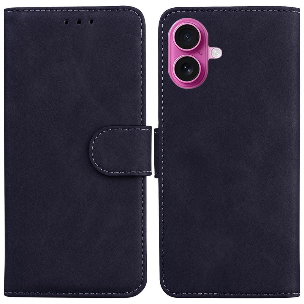 Etui na iPhone 17 Skórzany portfel w jednolitym kolorze Pokrowiec na telefon