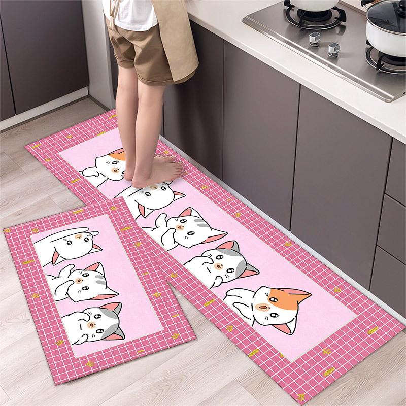 s New Kitchen Floor Mat Long Strip, Water-Absorbent Anti-Slip And Anti-Oil, Laundry Room Door Mat Home Decor Accessory