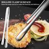 Grillzange aus Edelstahl, Lebensmittel-Clip, BBQ-Steak-Clip, Brotzange, Kochutensilien, Party, rutschfeste Küchenhelfer, Zubehör