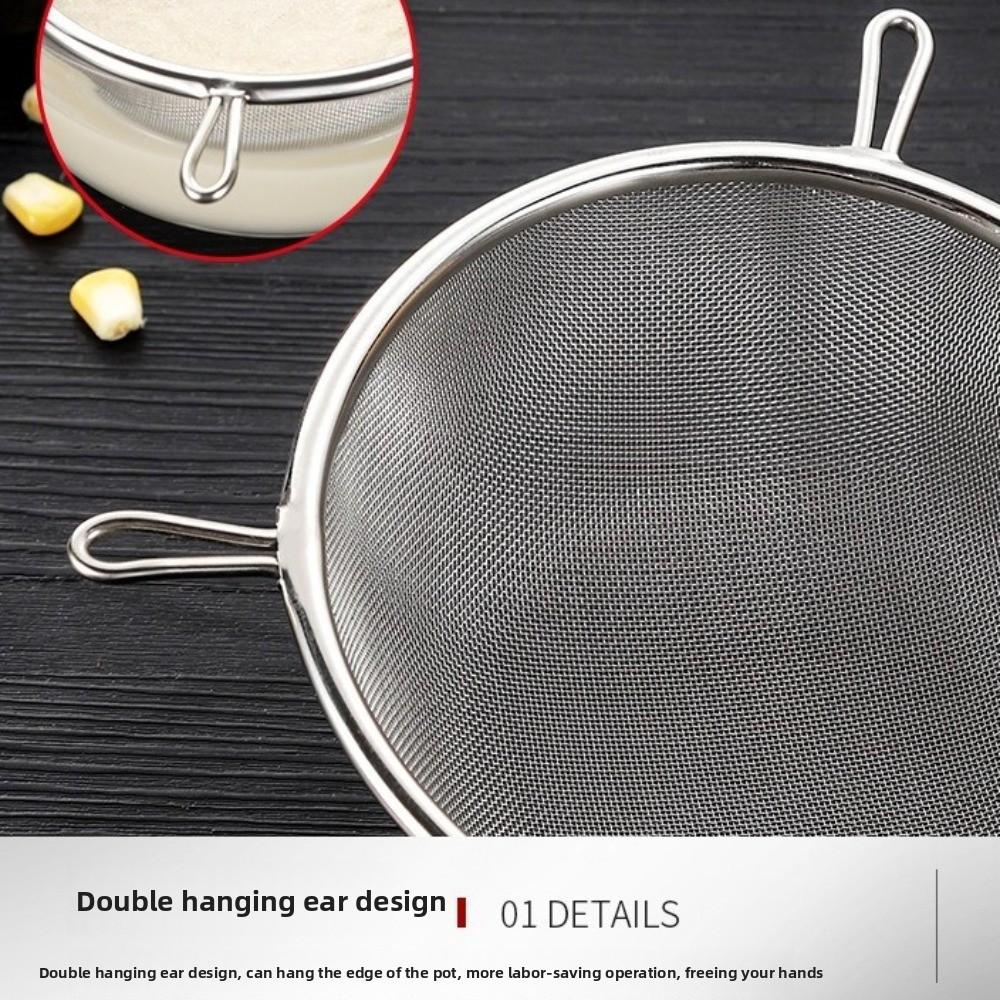 12 14 16 20 22cm Food Strainer Colander Stainless Steel Fine Mesh Strainer  for Kitchen