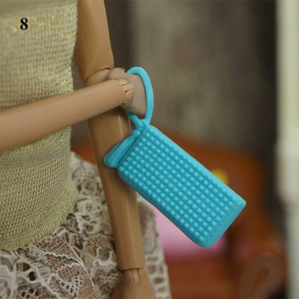 34 Styles Fashion Dollhouse Kids Toys 1/6 Doll Accessories Lady Plastic Bag Dolls Handbag Purse