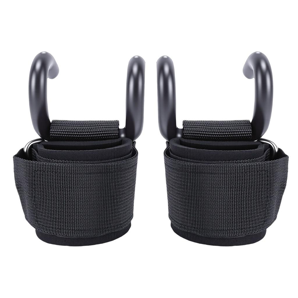 2 Pcs Weight Lifting Hook 330lbs Load Bearing Fitness Wrist Strap Hand Grip Support for Deadlift Pull Up