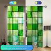 2-Panels Colored Square Glass Window Curtains   Distinctive Printed Curtains   Suitable for Gifting To Family and Friends