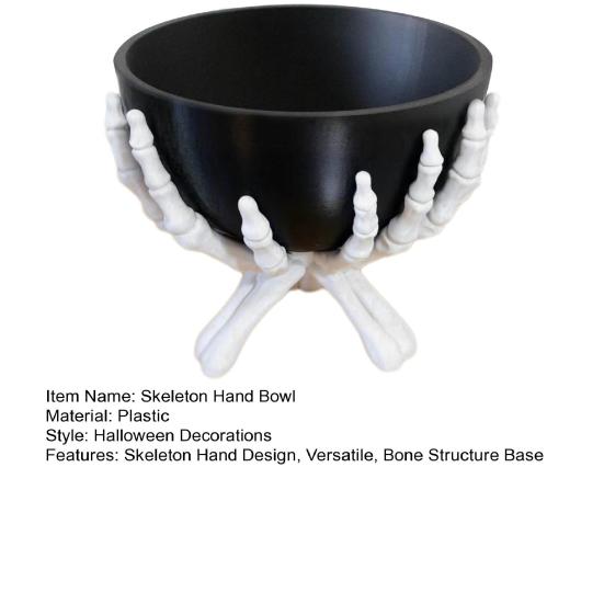 Skeleton Hand Bowl Removable Black Bowl Multifunctional Gothic Decoration Horror