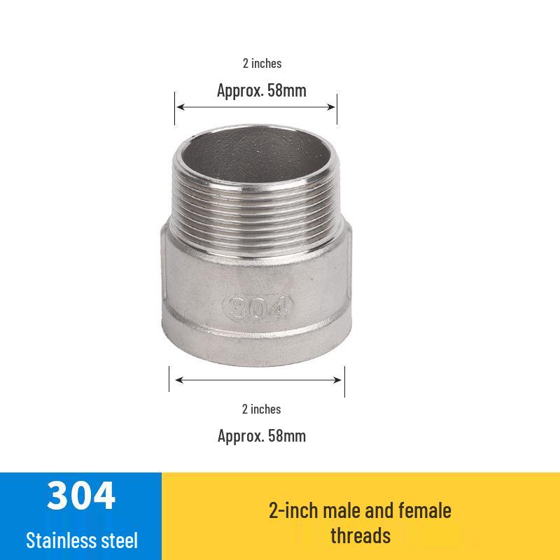 Redutor Rosqueado Vermelho de Aço Inoxidável Espessado Macho/Fêmea: Extensão de Tubo de Água de 6 para 4 Pontos, 25 para 20